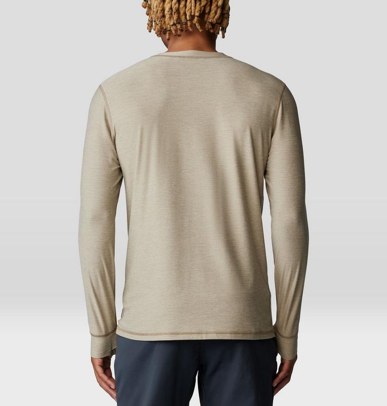 Men's Chillaction Long Sleeve Crew, Color: Trail Dust Heather, image 2