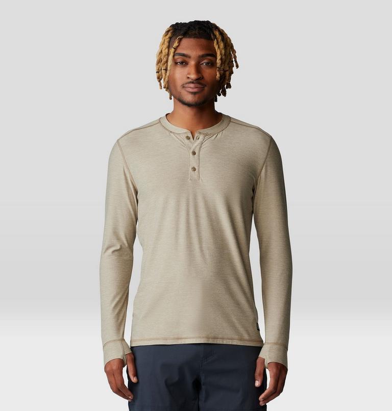 Men's Chillaction Long Sleeve Crew, Color: Trail Dust Heather, image 1