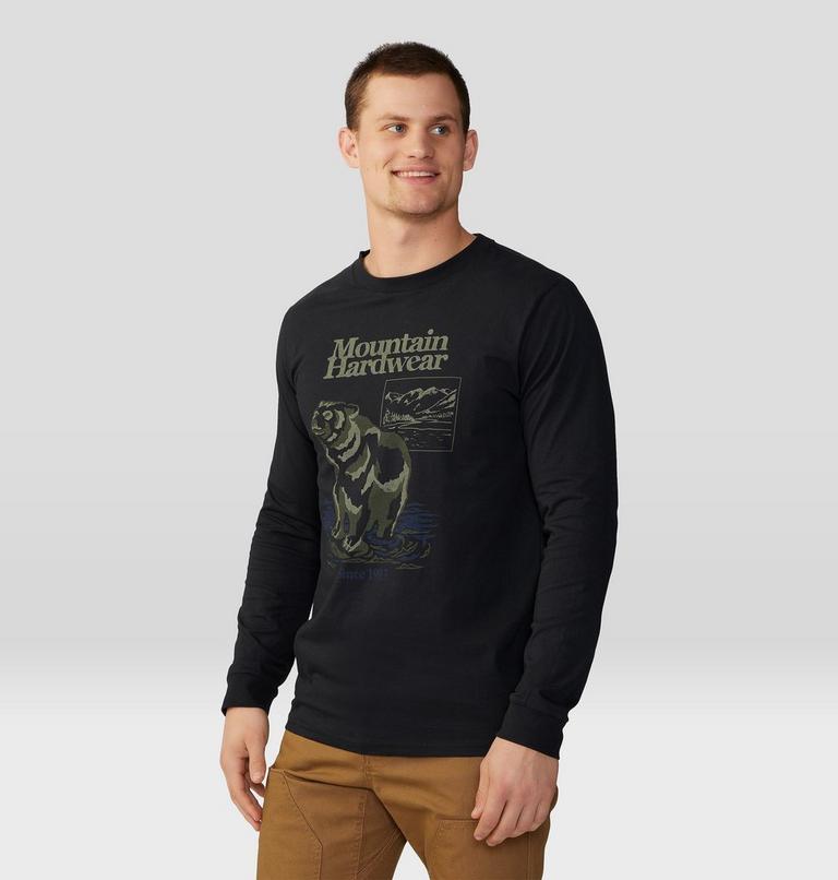 Men's River Bear Long Sleeve, Color: Black, image 5