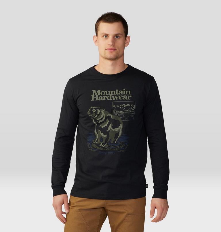 Men's River Bear Long Sleeve, Color: Black, image 1
