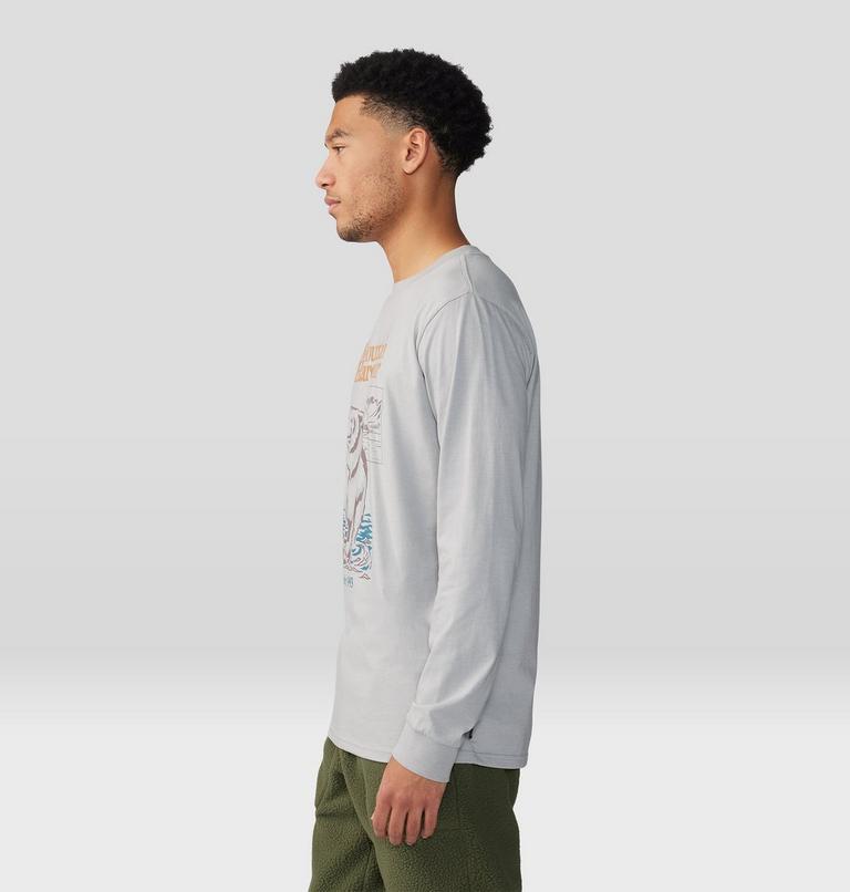 Men's River Bear Long Sleeve, Color: Hardwear Grey Heather, image 3
