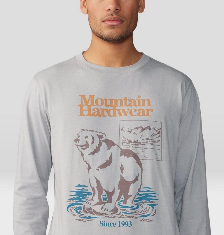 Men's River Bear Long Sleeve, Color: Hardwear Grey Heather, image 4