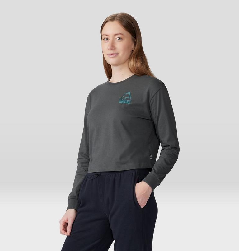 Women's MHW Mountain Boxy Crop Long Sleeve, Color: Volcanic, image 5