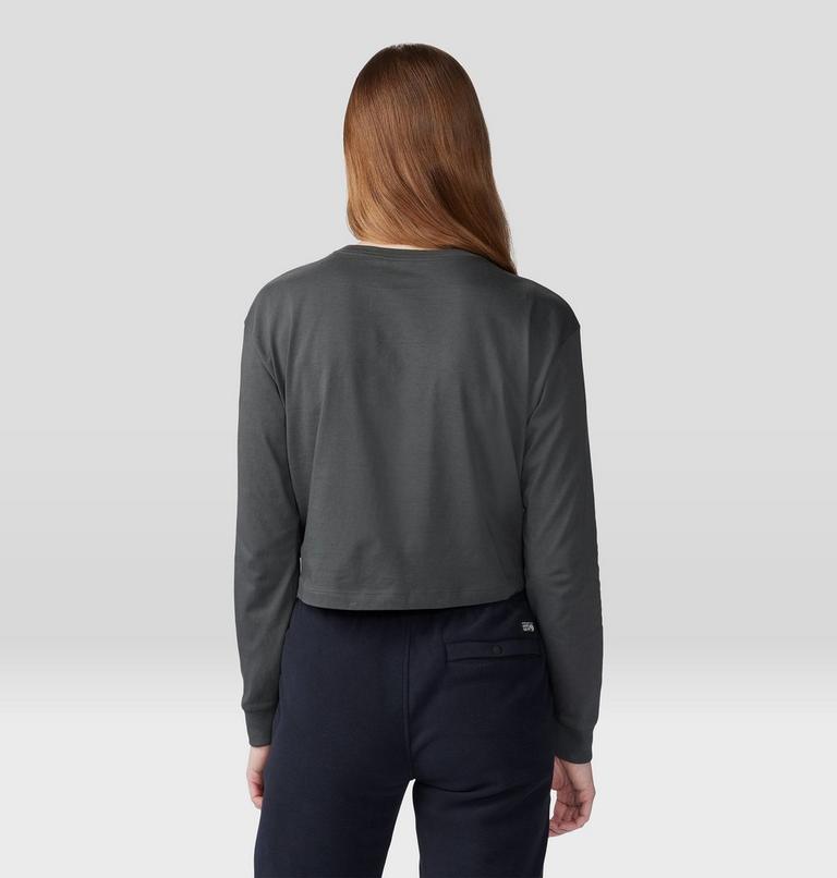 Women's MHW Mountain Boxy Crop Long Sleeve, Color: Volcanic, image 2