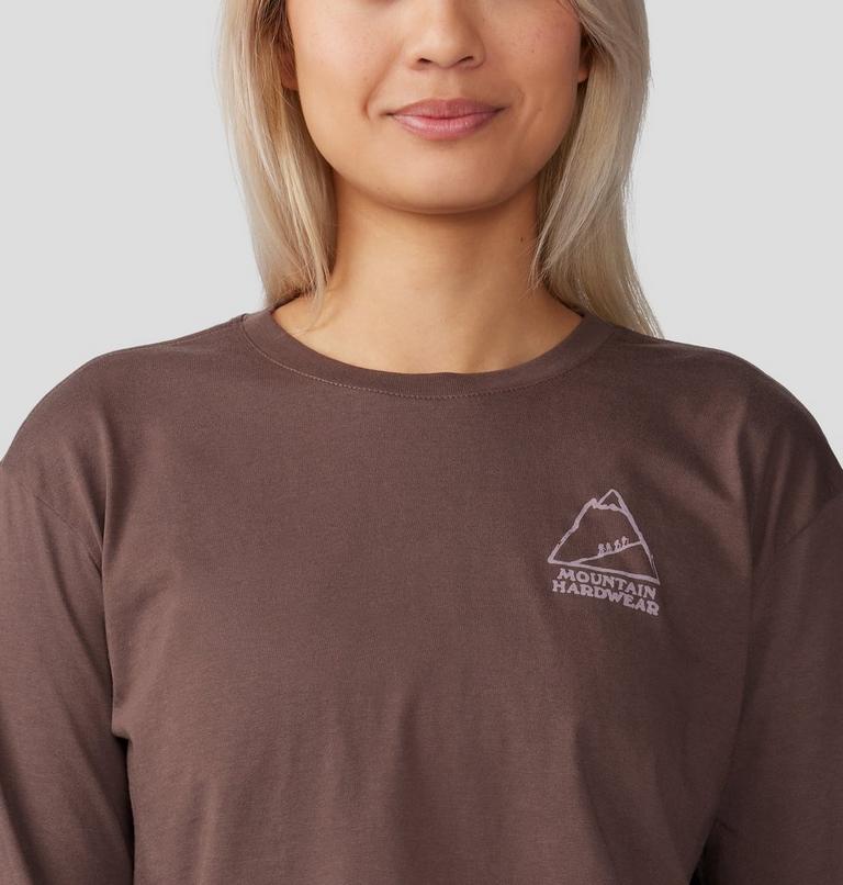 Women's MHW Mountain Boxy Crop Long Sleeve, Color: Carob, image 4