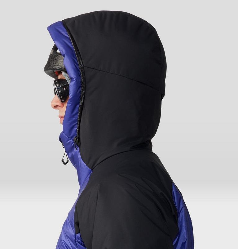 Men's Compressor Alpine Hooded Jacket, Color: Klein Blue, Black, image 5