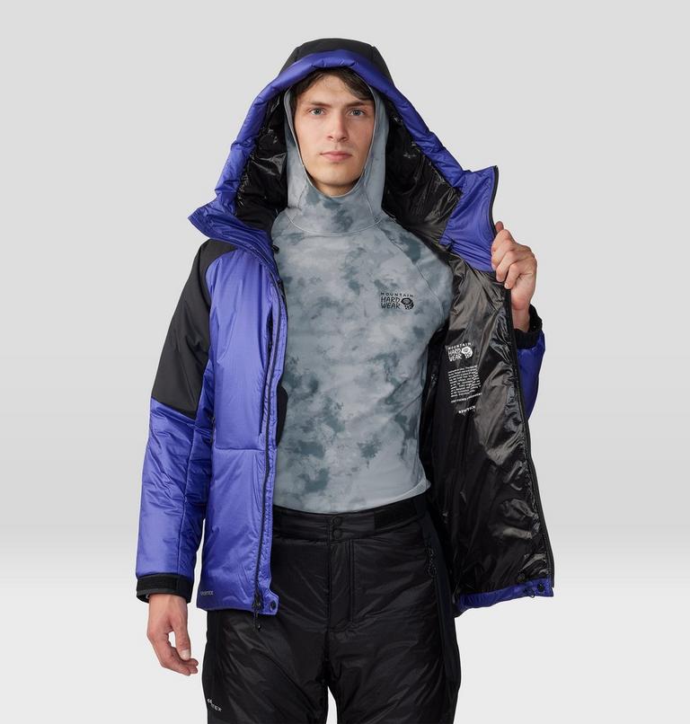 Men's Compressor Alpine Hooded Jacket, Color: Klein Blue, Black, image 8