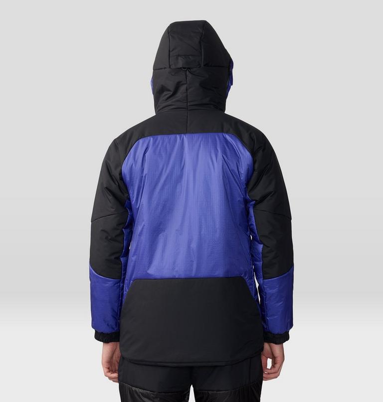Men's Compressor Alpine Hooded Jacket, Color: Klein Blue, Black, image 2