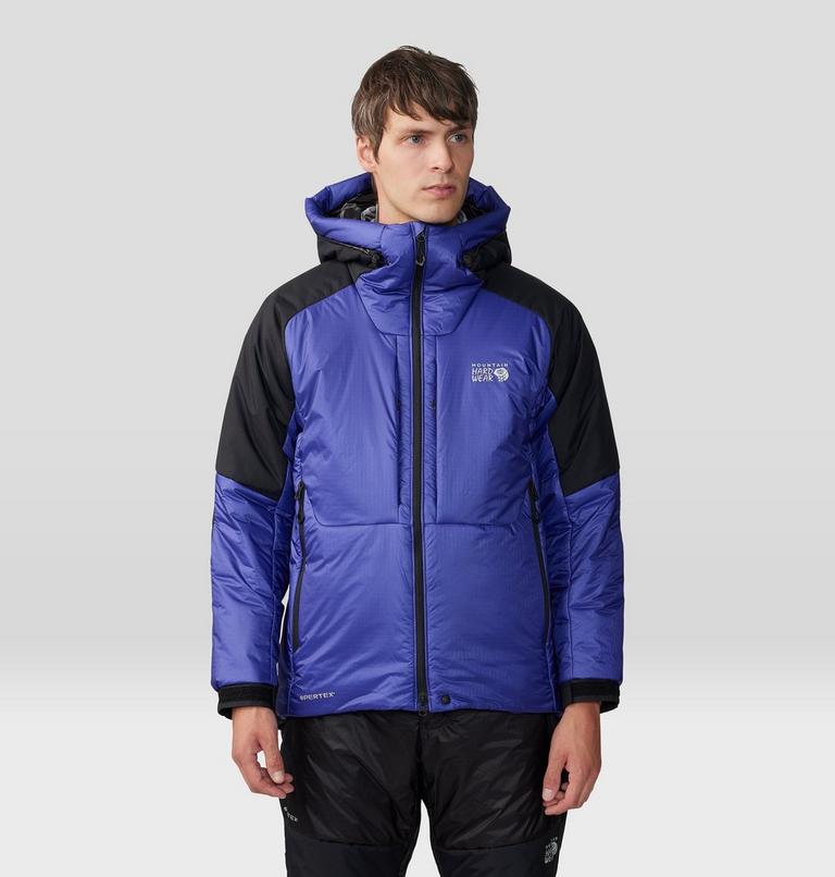 Men's Compressor Alpine Hooded Jacket, Color: Klein Blue, Black, image 1