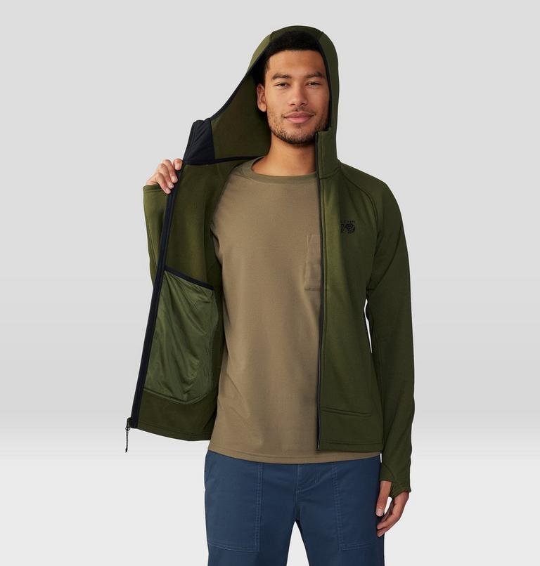 Men's Sendura Hoody, Color: Surplus Green Heather, image 5