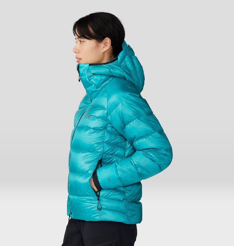 Women's Phantom Alpine Down Hooded Jacket, Color: Synth Green, image 3