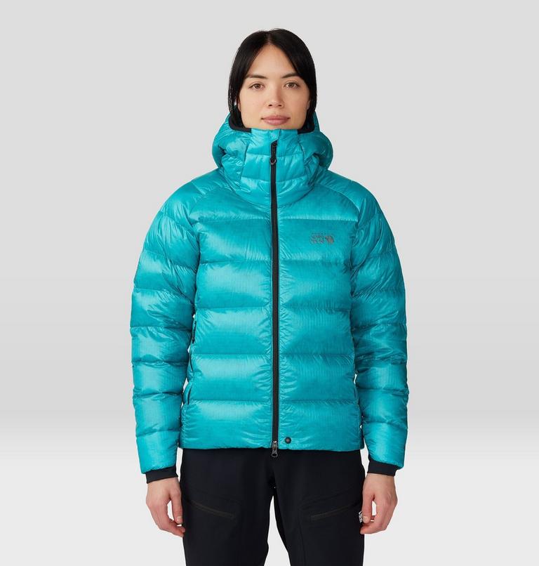 Women's Phantom Alpine Down Hooded Jacket, Color: Synth Green, image 1