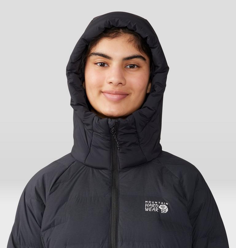 Women's Stretchdown Long Parka, Color: Black, image 4