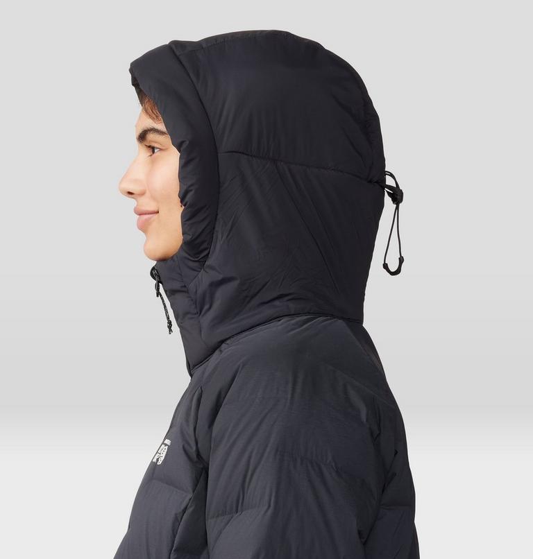 Women's Stretchdown Long Parka, Color: Black, image 5