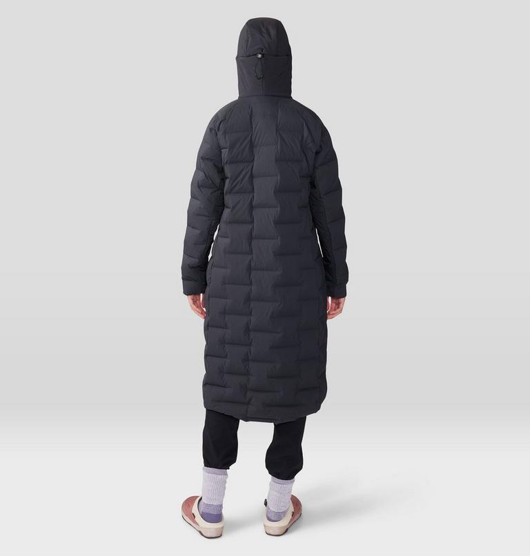 Women's Stretchdown Long Parka, Color: Black, image 2
