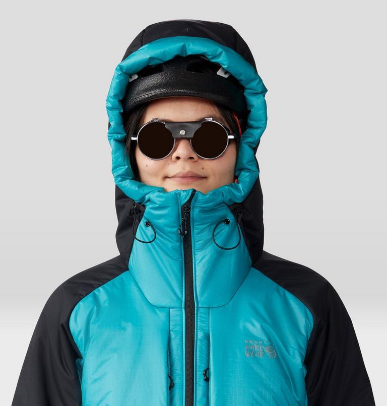 Women's Compressor Alpine Hooded Jacket, Color: Synth Green, Black, image 4