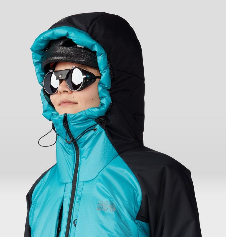 Women's Compressor Alpine Hooded Jacket, Color: Synth Green, Black, image 6