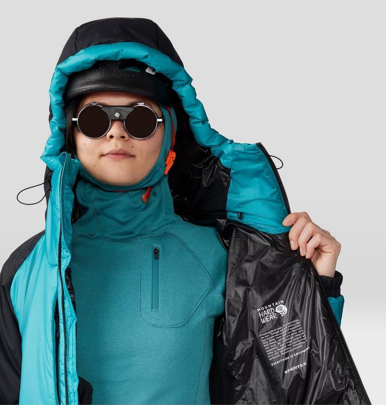 Women's Compressor Alpine Hooded Jacket, Color: Synth Green, Black, image 10