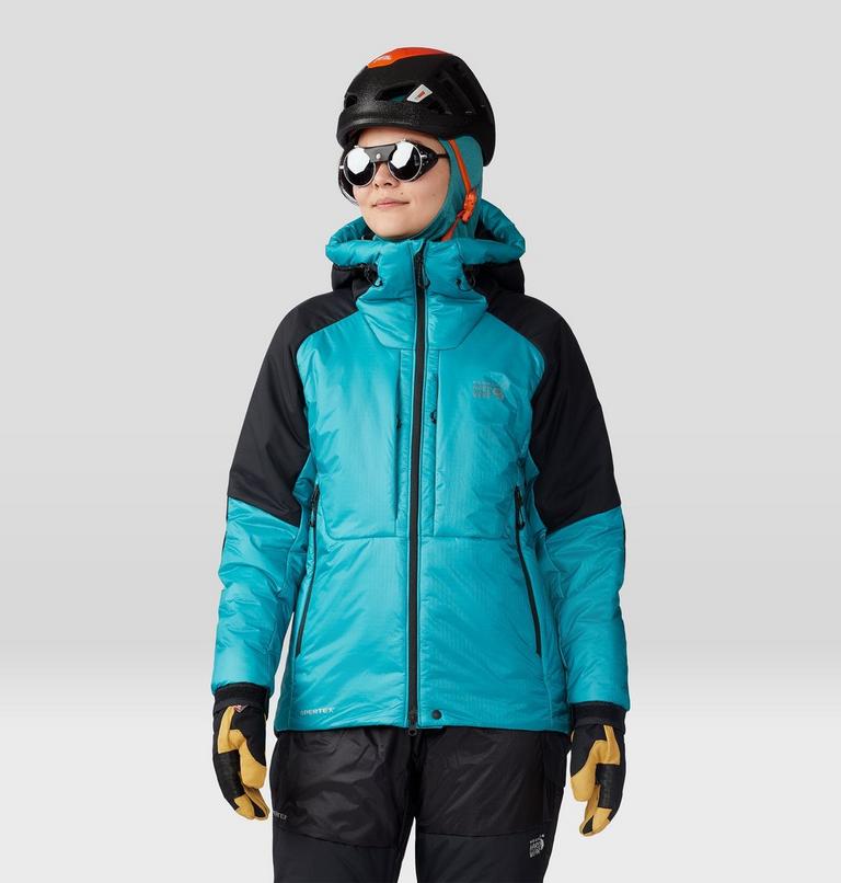 Women's Compressor Alpine Hooded Jacket, Color: Synth Green, Black, image 1