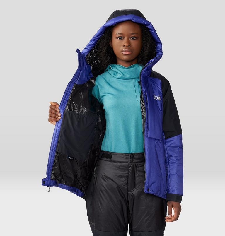 Manteau à capuchon Compressor Alpine Femme, Color: Klein Blue, Black, image 9