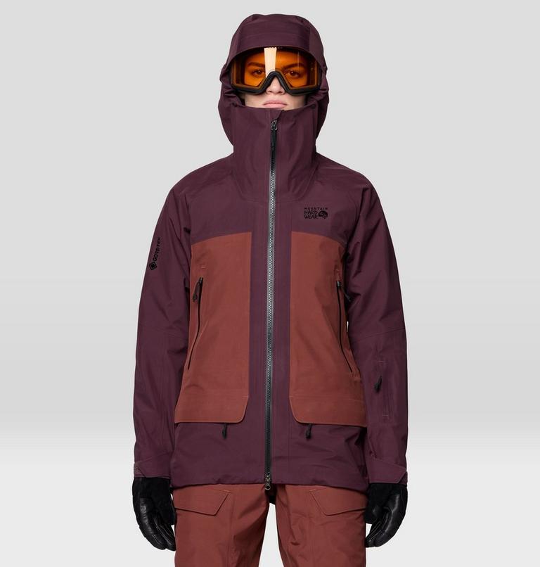 Women's Boundary Ridge GORE-TEX Jacket, Color: Blackberry, Bourbon Brown, image 6