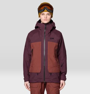 Women's Boundary Ridge GORE-TEX Jacket, Color: Blackberry, Bourbon Brown, image 9