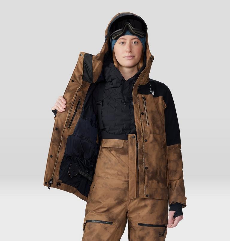 Manteau Powder Maven Femme, Color: Corozo Nut Ice Dye Print, image 10