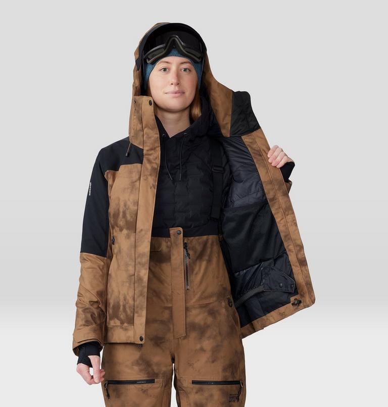 Manteau Powder Maven Femme, Color: Corozo Nut Ice Dye Print, image 11