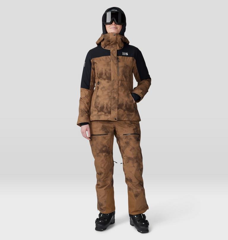 Women's Powder Maven Bib, Color: Corozo Nut Ice Dye Print, image 14