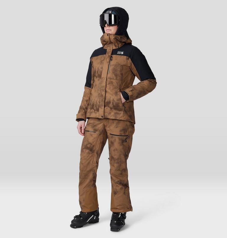 Women's Powder Maven Bib, Color: Corozo Nut Ice Dye Print, image 16