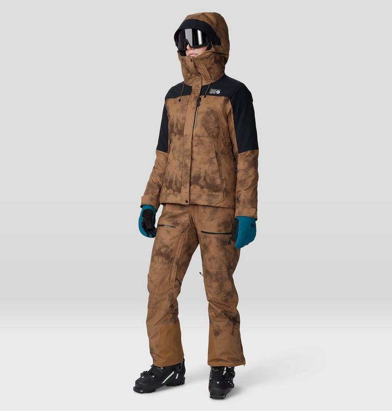 Women's Powder Maven Bib, Color: Corozo Nut Ice Dye Print, image 11