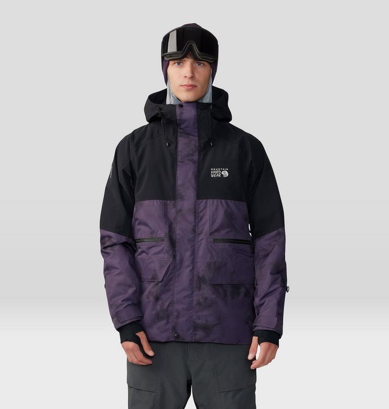 Men's First Tracks Jacket, Color: Blurple Ice Dye Print, image 12
