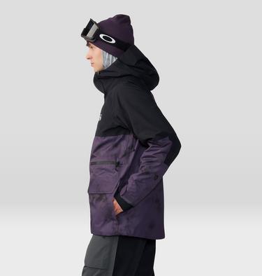 Men's First Tracks Jacket, Color: Blurple Ice Dye Print, image 3