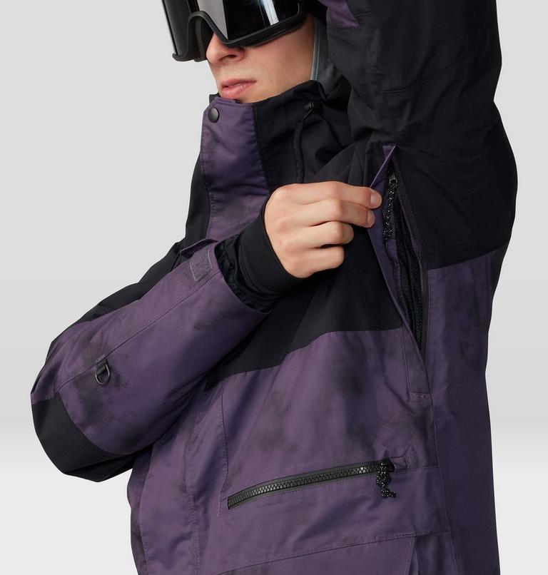 Men's First Tracks Jacket, Color: Blurple Ice Dye Print, image 7