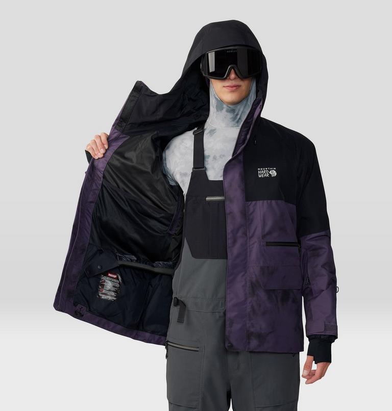 Men's First Tracks Jacket, Color: Blurple Ice Dye Print, image 10