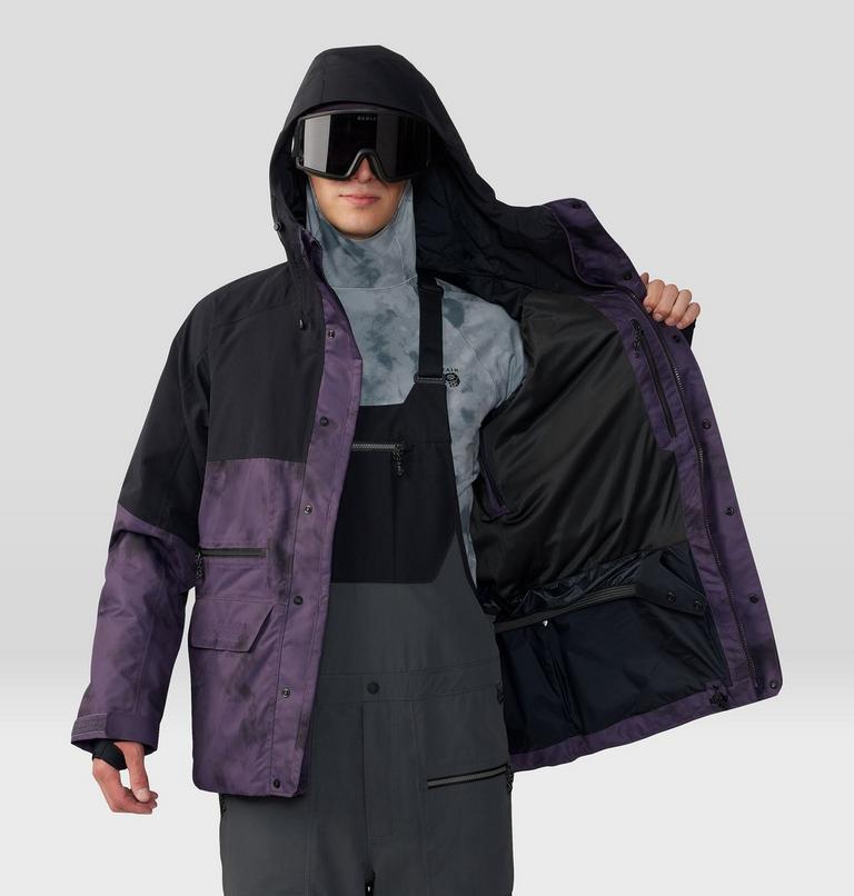 Men's First Tracks Jacket, Color: Blurple Ice Dye Print, image 11