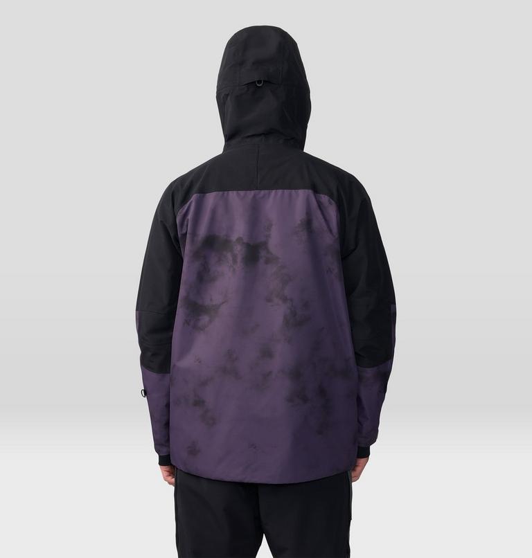 Men's First Tracks Jacket, Color: Blurple Ice Dye Print, image 2