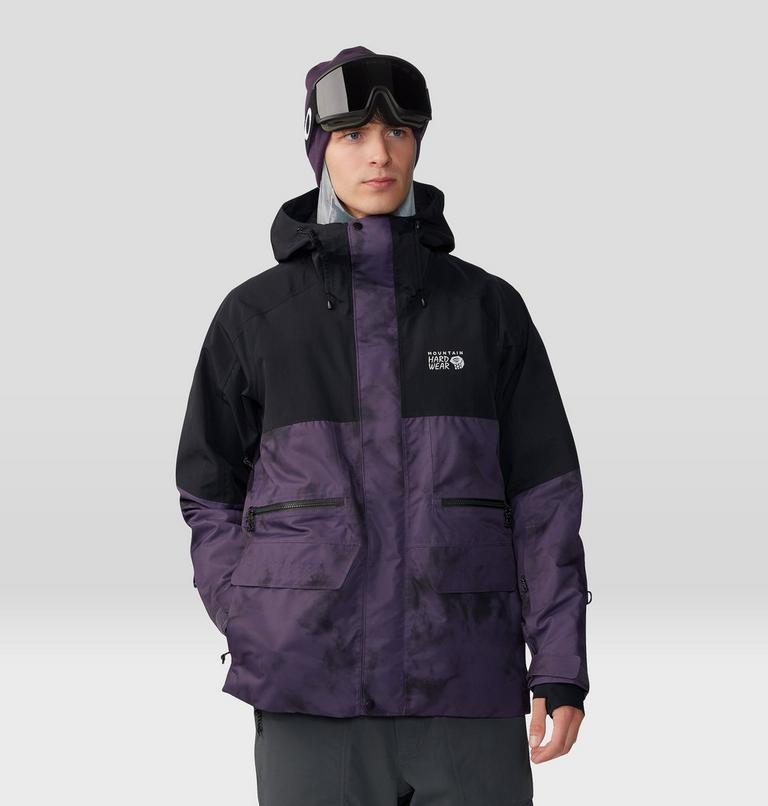 Men's First Tracks Jacket, Color: Blurple Ice Dye Print, image 1