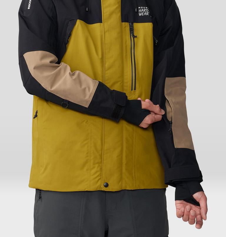 Men's First Tracks Insulated Jacket, Color: Dark Bolt, Trail Dust, image 8