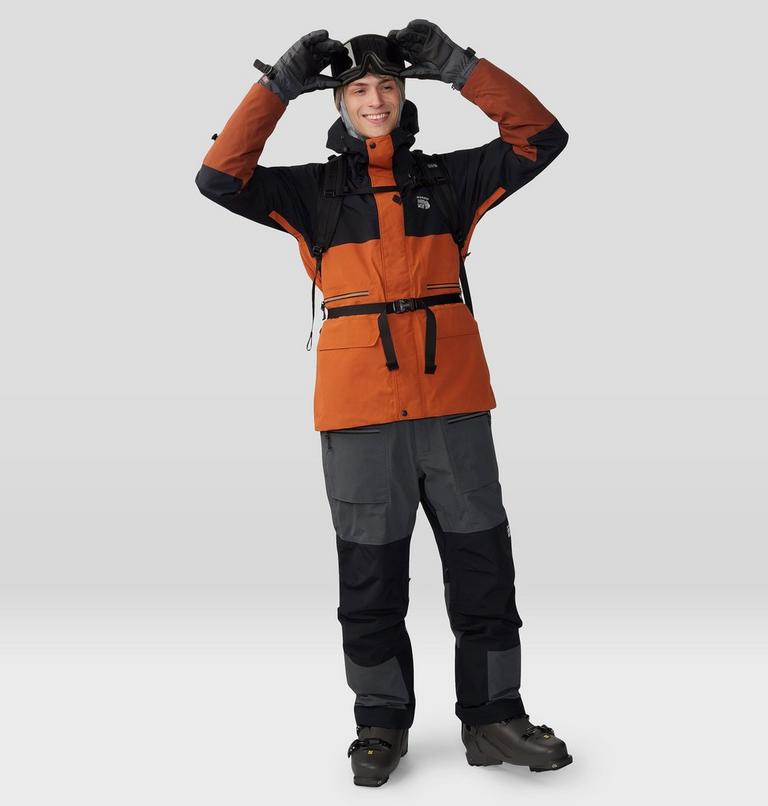 Men's First Tracks Bib, Color: Volcanic, Black, image 12