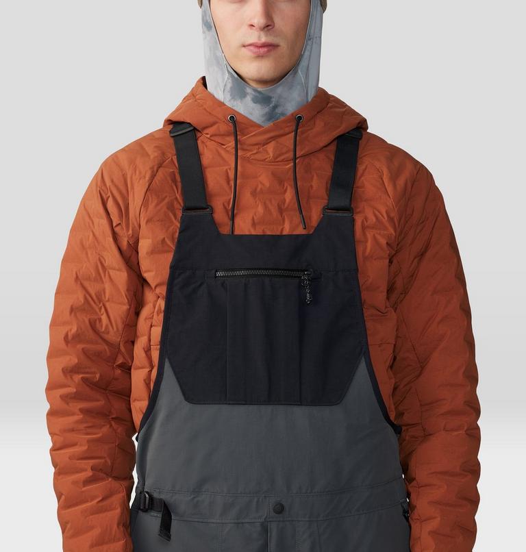 Men's First Tracks Bib, Color: Volcanic, Black, image 4