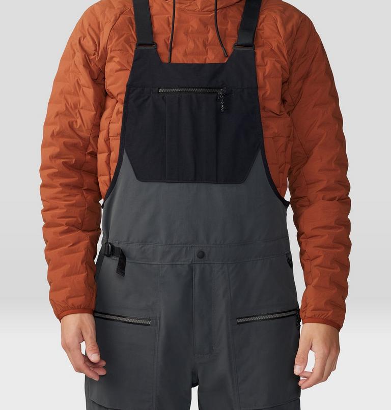 Men's First Tracks Bib, Color: Volcanic, Black, image 5