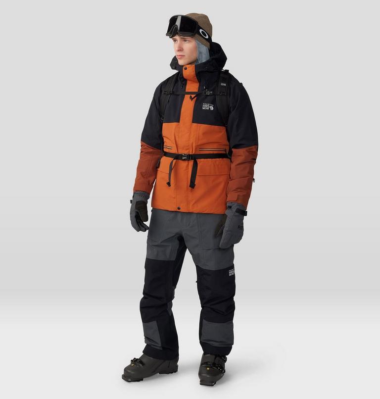 Men's First Tracks Bib, Color: Volcanic, Black, image 11