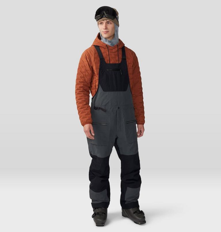 Men's First Tracks Bib, Color: Volcanic, Black, image 1