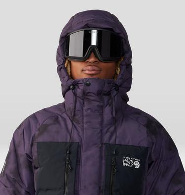 Men's First Tracks Down Jacket, Color: Blurple Ice Dye Print, image 8