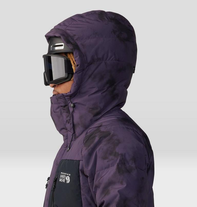 Men's First Tracks Down Jacket, Color: Blurple Ice Dye Print, image 5