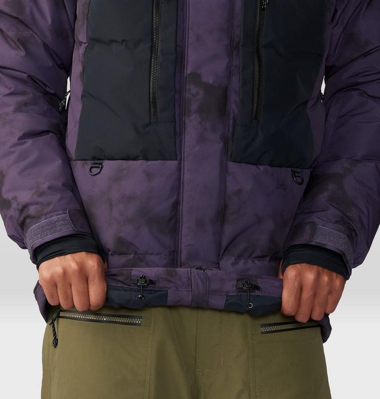 Men's First Tracks Down Jacket, Color: Blurple Ice Dye Print, image 9