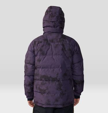 Men's First Tracks Down Jacket, Color: Blurple Ice Dye Print, image 6