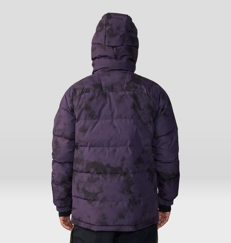 Men's First Tracks Down Jacket, Color: Blurple Ice Dye Print, image 2