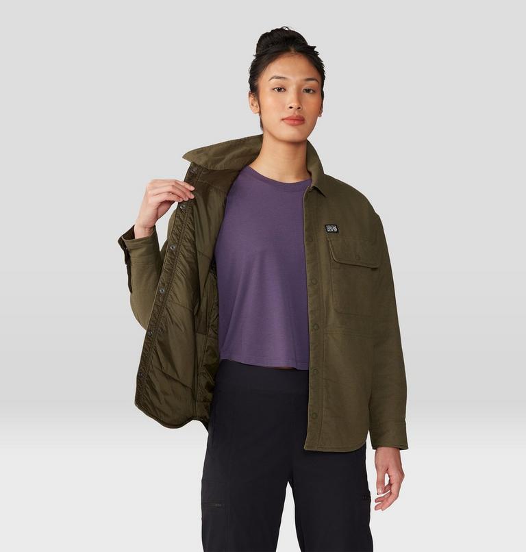 Manteau-chemise isolé Dolores Femme, Color: Dark Pine, image 5